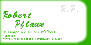 robert pflaum business card